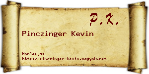 Pinczinger Kevin névjegykártya