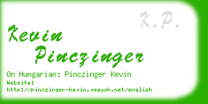 kevin pinczinger business card